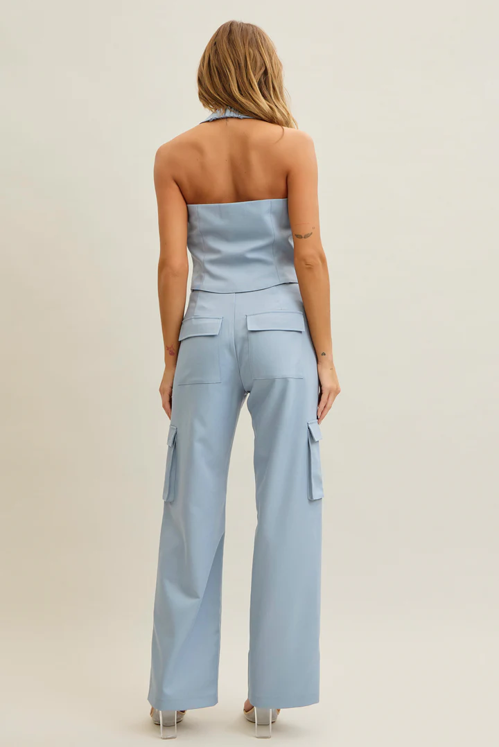Cargo Halter Vest and Pants Set