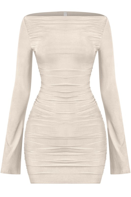 Sasha Long Sleeve Dress Stone